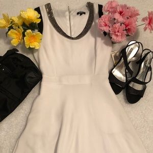 Women’s white flit and flare mini dress